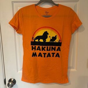 Disney Hakuna Matata Lion King Tee Orange Medium